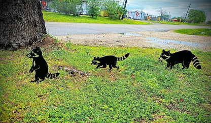 Garden Art - Raccoon Family 3 Pack - RealSteel Center