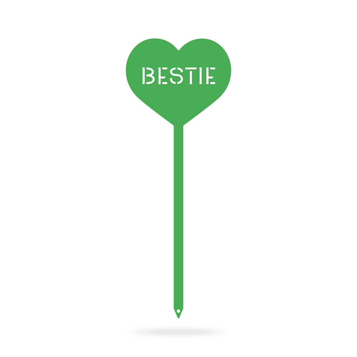Heart Message Garden Stakes – Fun & Romantic Yard Decor BESTIE / Green / 5" x 13" - RealSteel Center