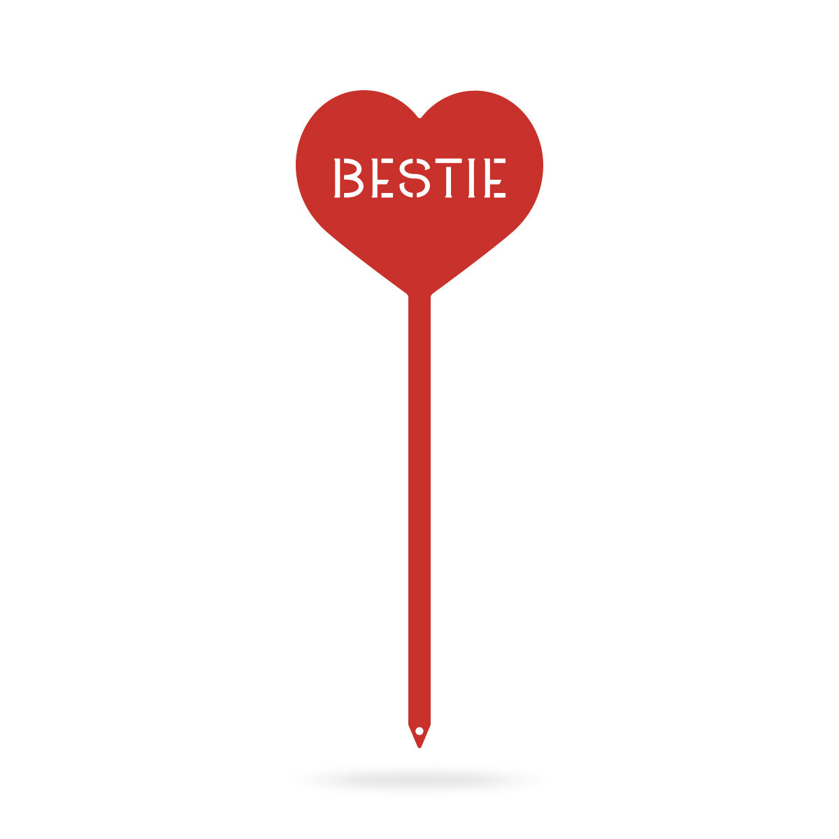Heart Message Garden Stakes – Fun & Romantic Yard Decor BESTIE / Red / 5" x 13" - RealSteel Center