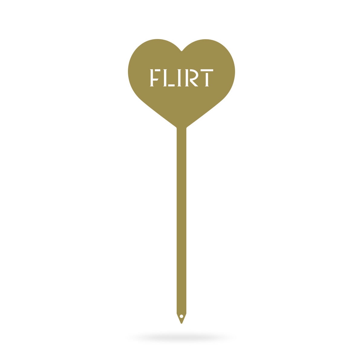 Heart Message Garden Stakes – Fun & Romantic Yard Decor FLIRT / Gold / 5