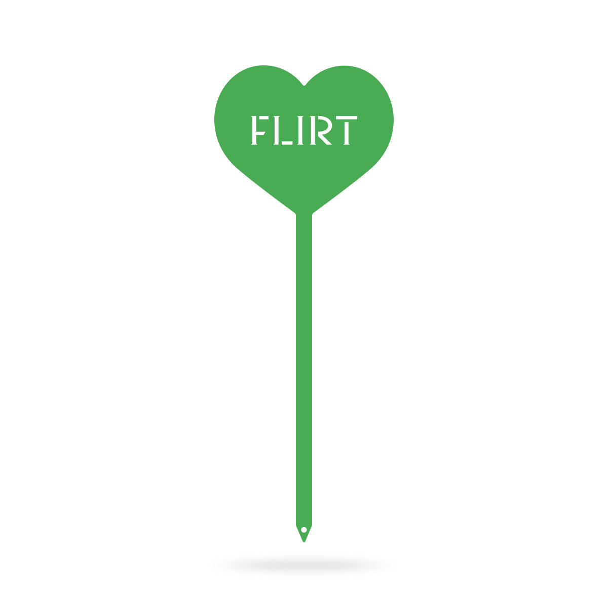 Heart Message Garden Stakes – Fun & Romantic Yard Decor FLIRT / Green / 5" x 13" - RealSteel Center