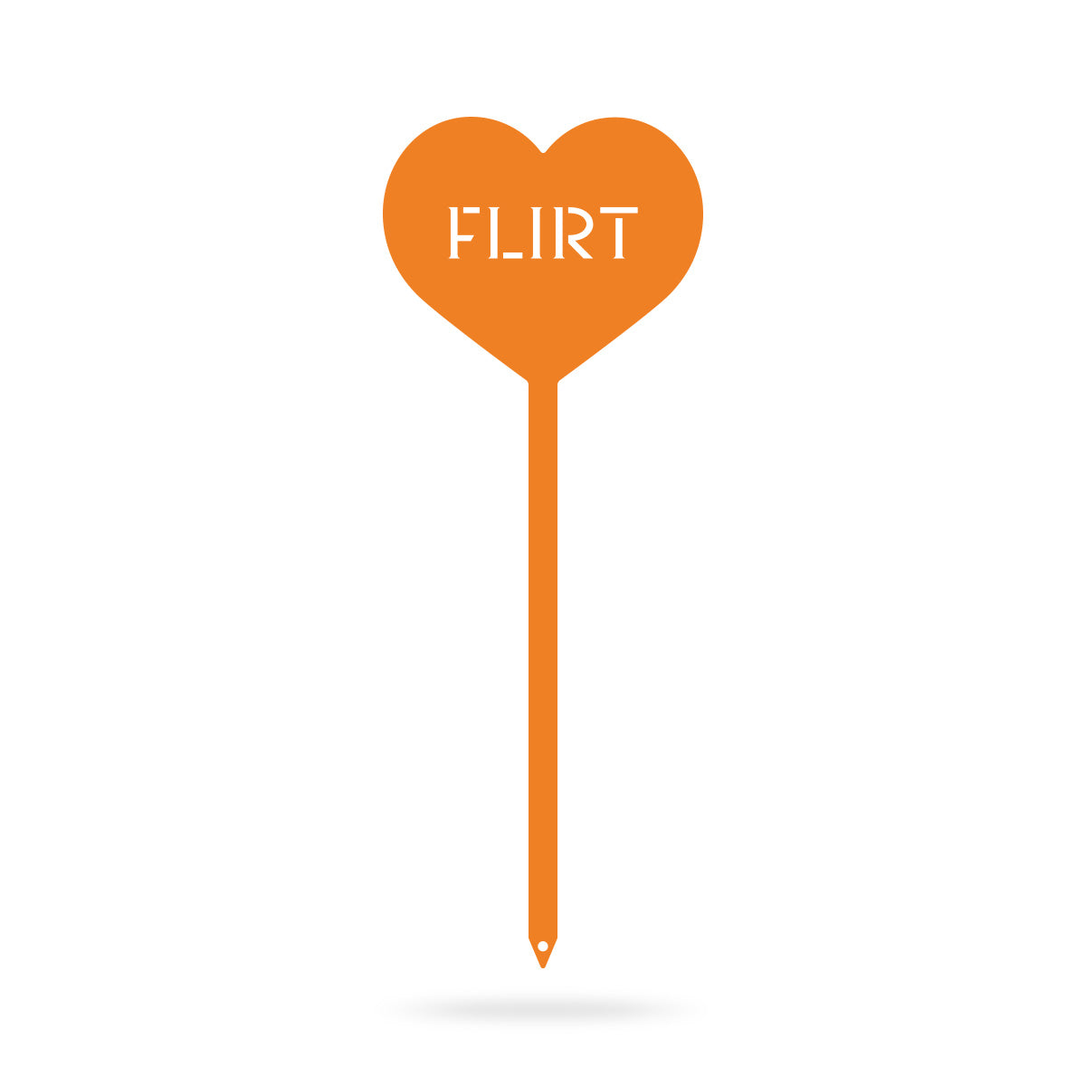 Heart Message Garden Stakes – Fun & Romantic Yard Decor FLIRT / Orange / 5" x 13" - RealSteel Center