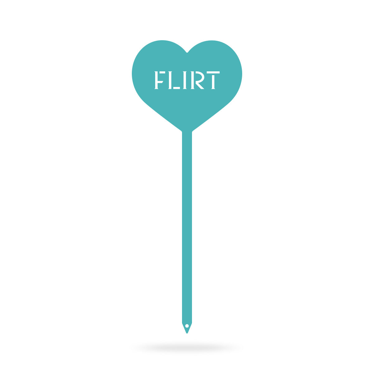Heart Message Garden Stakes – Fun & Romantic Yard Decor FLIRT / Turquoise / 5