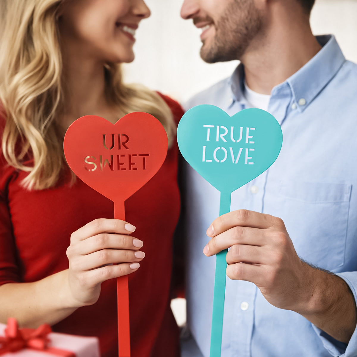 Heart Message Garden Stakes – Fun & Romantic Yard Decor - RealSteel Center
