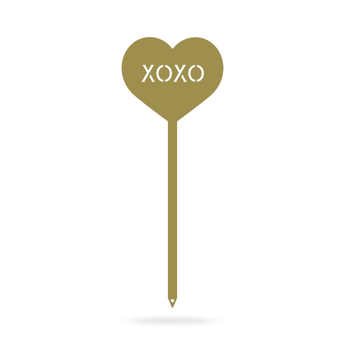 Heart Message Garden Stakes – Fun & Romantic Yard Decor XOXO / Gold / 5