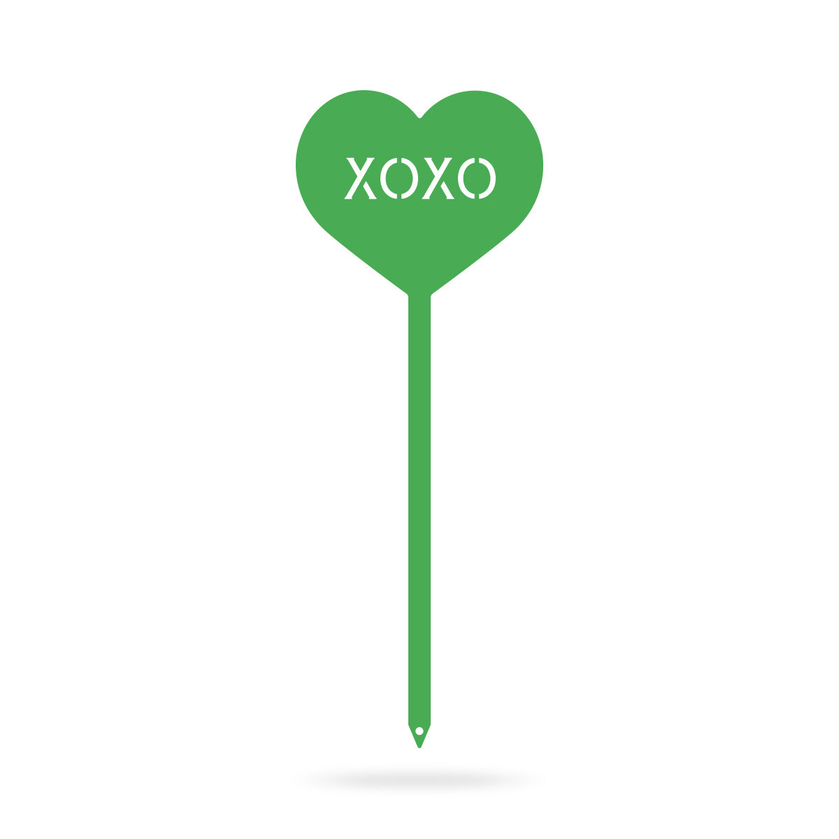 Heart Message Garden Stakes – Fun & Romantic Yard Decor XOXO / Green / 5