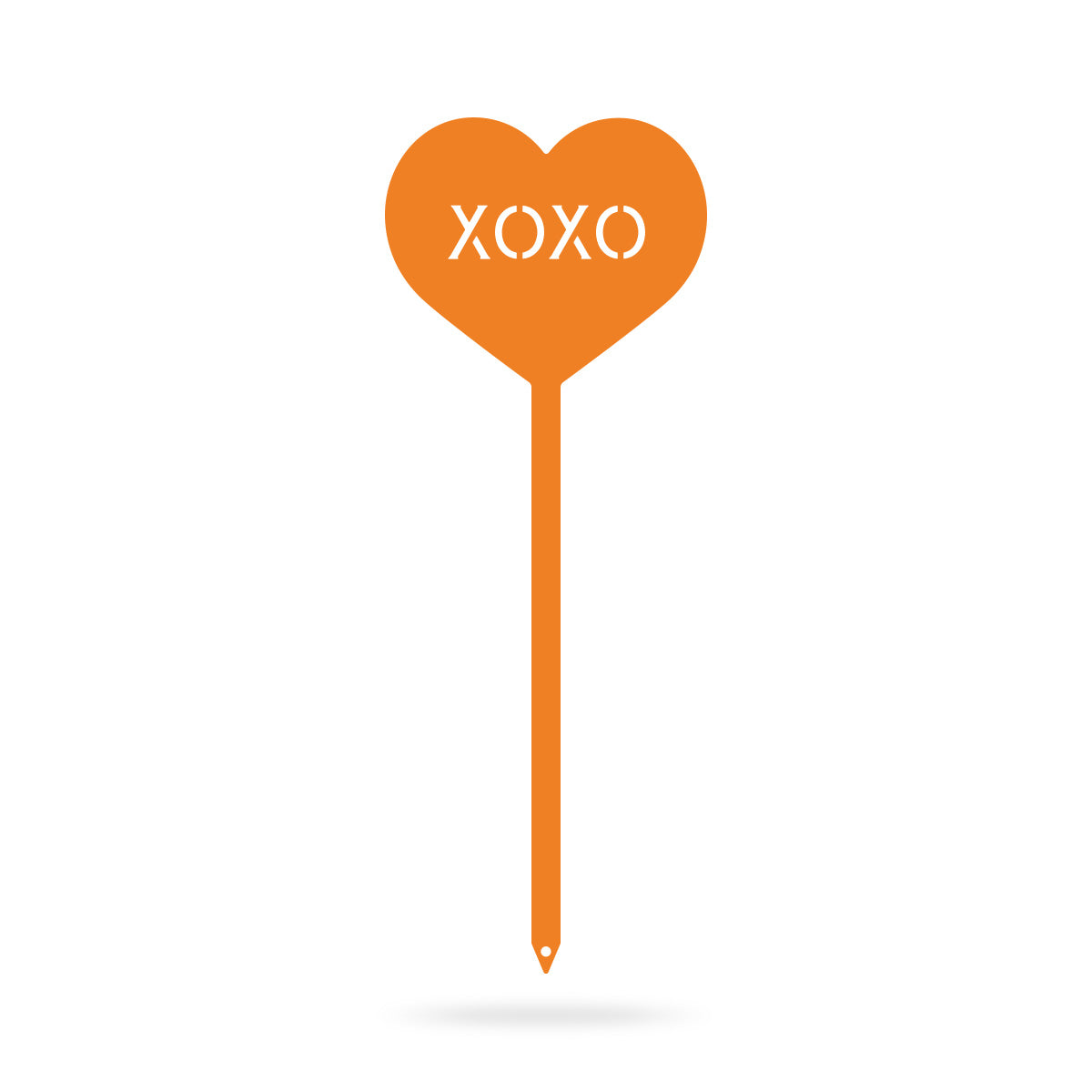 Heart Message Garden Stakes – Fun & Romantic Yard Decor XOXO / Orange / 5" x 13" - RealSteel Center