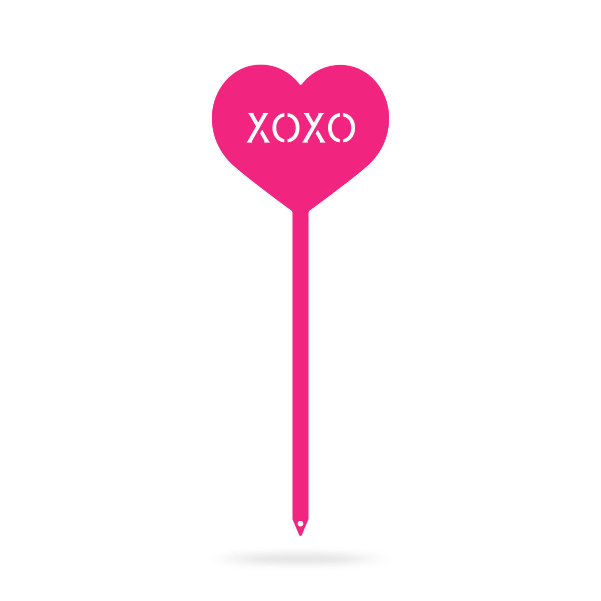 Heart Message Garden Stakes – Fun & Romantic Yard Decor XOXO / Pink / 5" x 13" - RealSteel Center