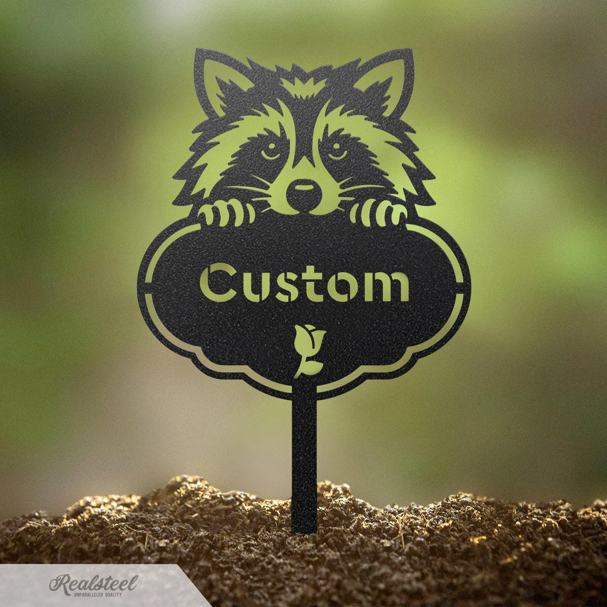 Custom Rocky the Raccoon Seed & Plant Markers - RealSteel Center