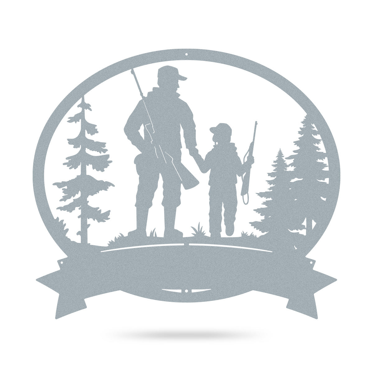 Generation Hunting Monogram 16" x 18" / Textured Silver - RealSteel Center