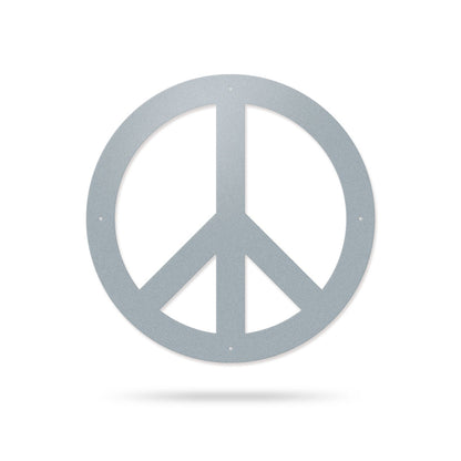 Peace Sign Classic / 14" / Textured Silver - RealSteel Center