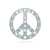 Peace Sign Love and Peace / 14" / Textured Silver - RealSteel Center