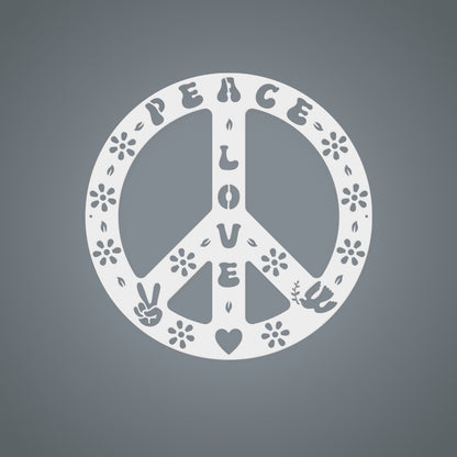 Peace Sign Love and Peace / 14" / White - RealSteel Center