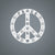 Peace Sign Love and Peace / 14" / White - RealSteel Center