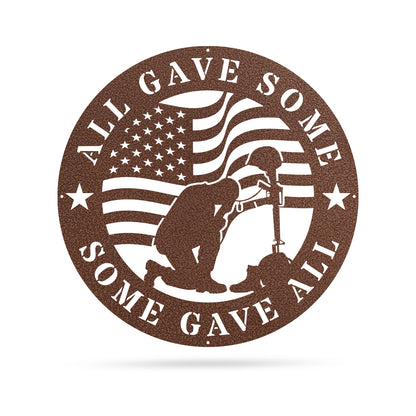All Gave Some, Some Gave All Metal Memorial Sign 18" / Penny Vein - RealSteel Center