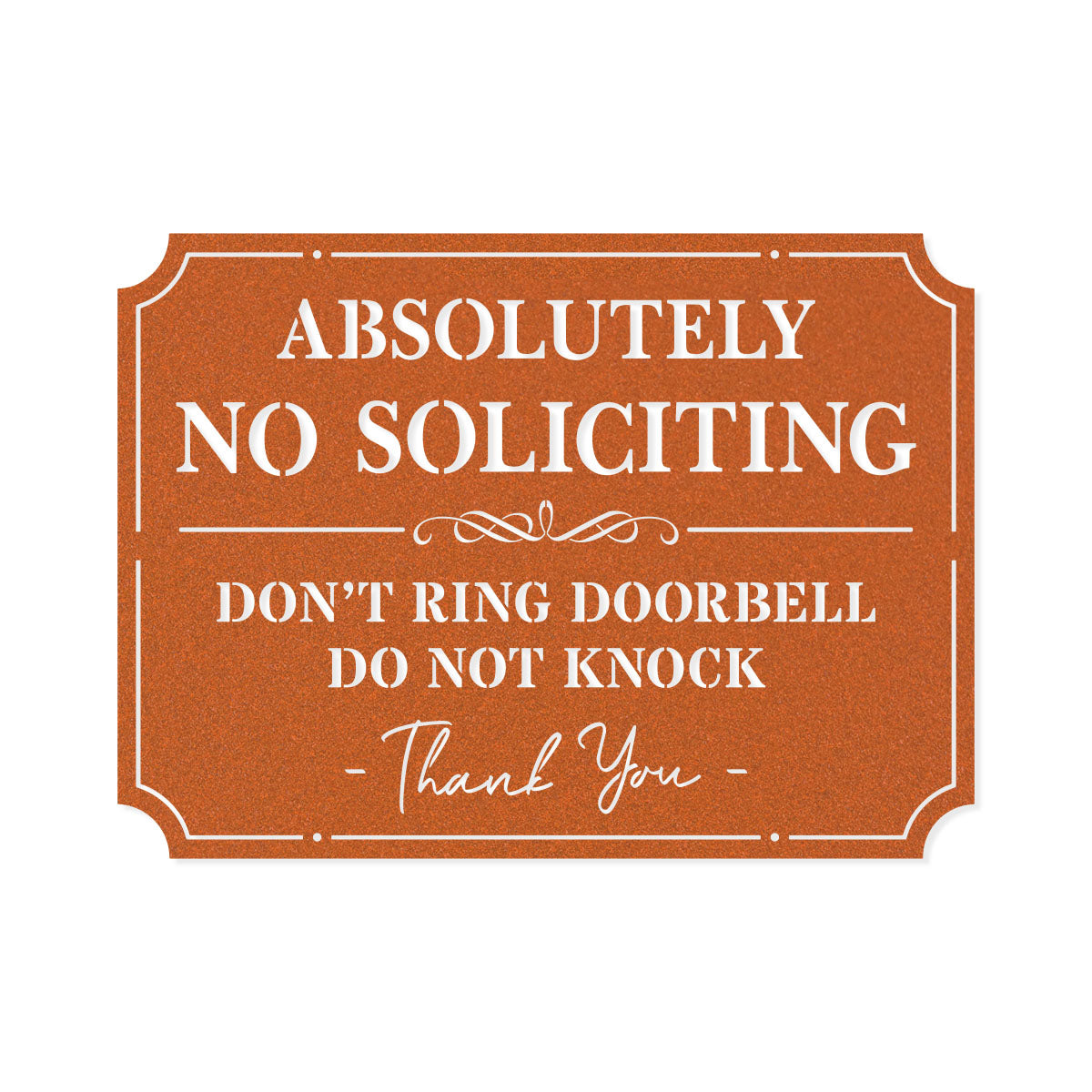 Absolutely No Soliciting Sign