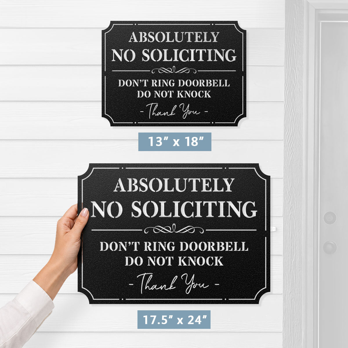 Absolutely No Soliciting Sign