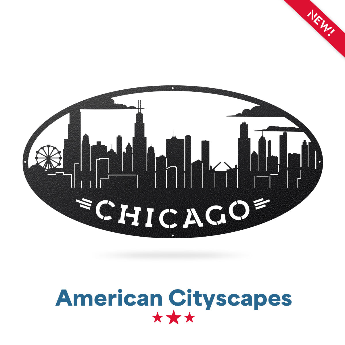 AMERICAN CITIES SKYLINES Chicago / Black - RealSteel Center