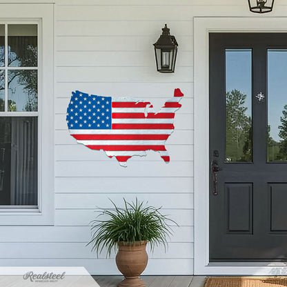 American Flag Country Wall Décor Colored - RealSteel Center