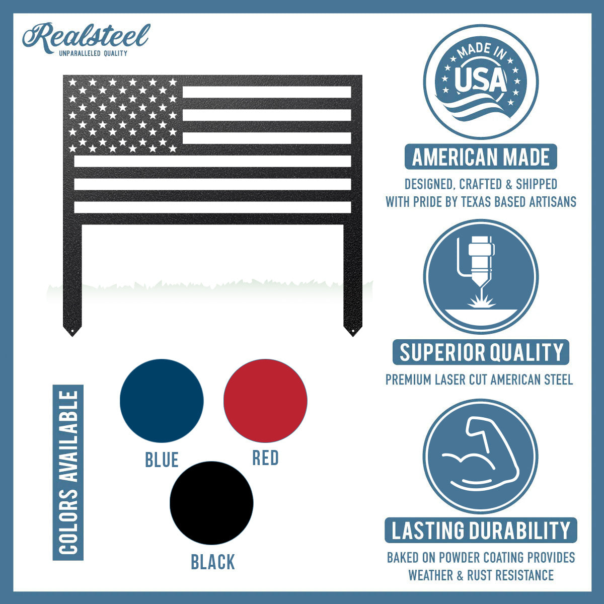 American Flag Stake - RealSteel Center