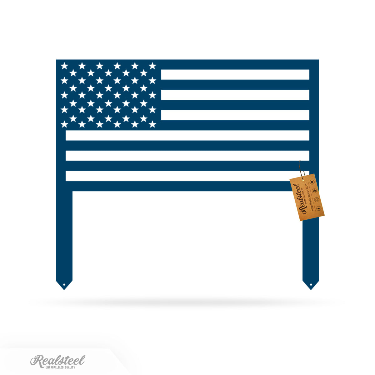 American Flag Stake 24" x 21" / Blue - RealSteel Center