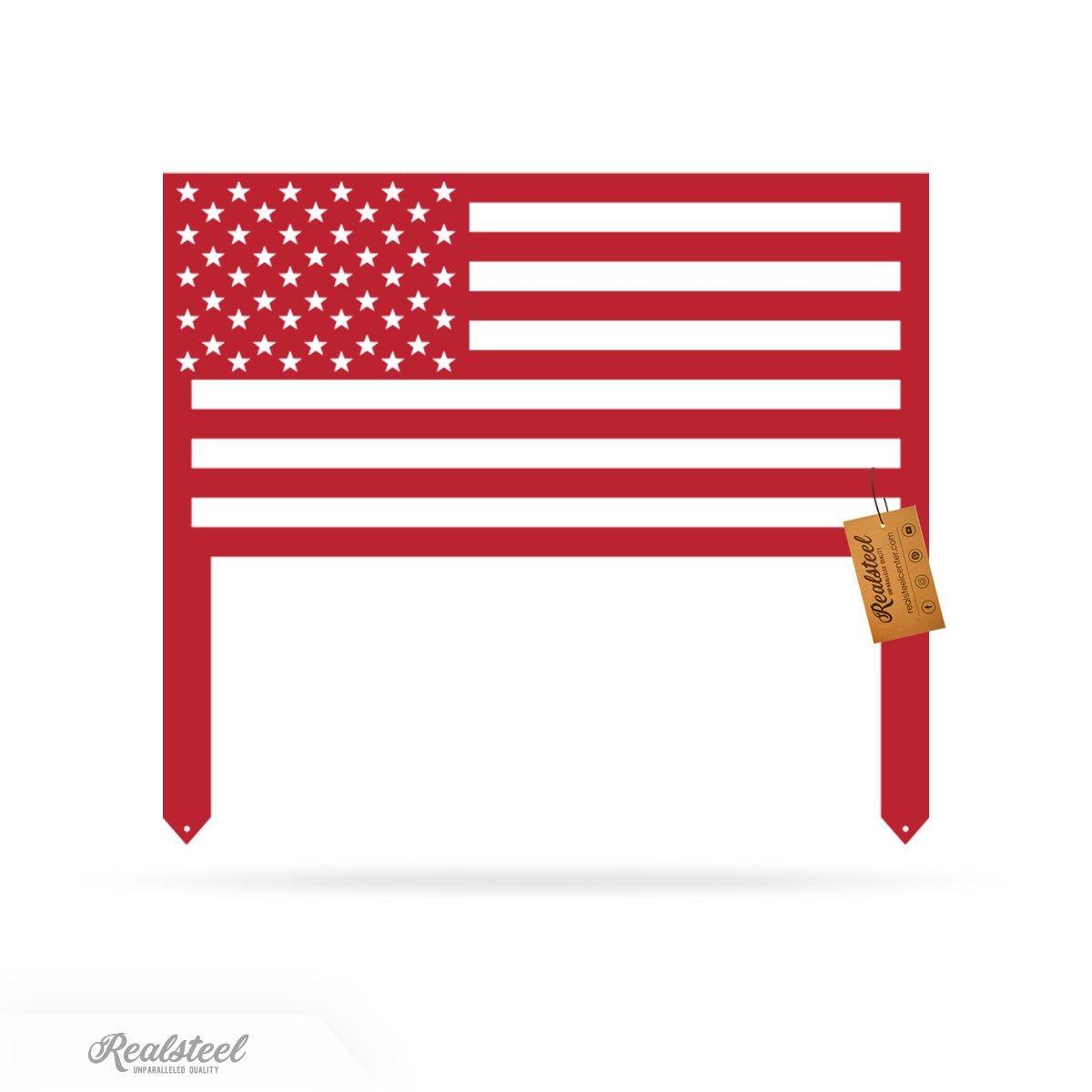 American Flag Stake 24" x 21" / Red - RealSteel Center