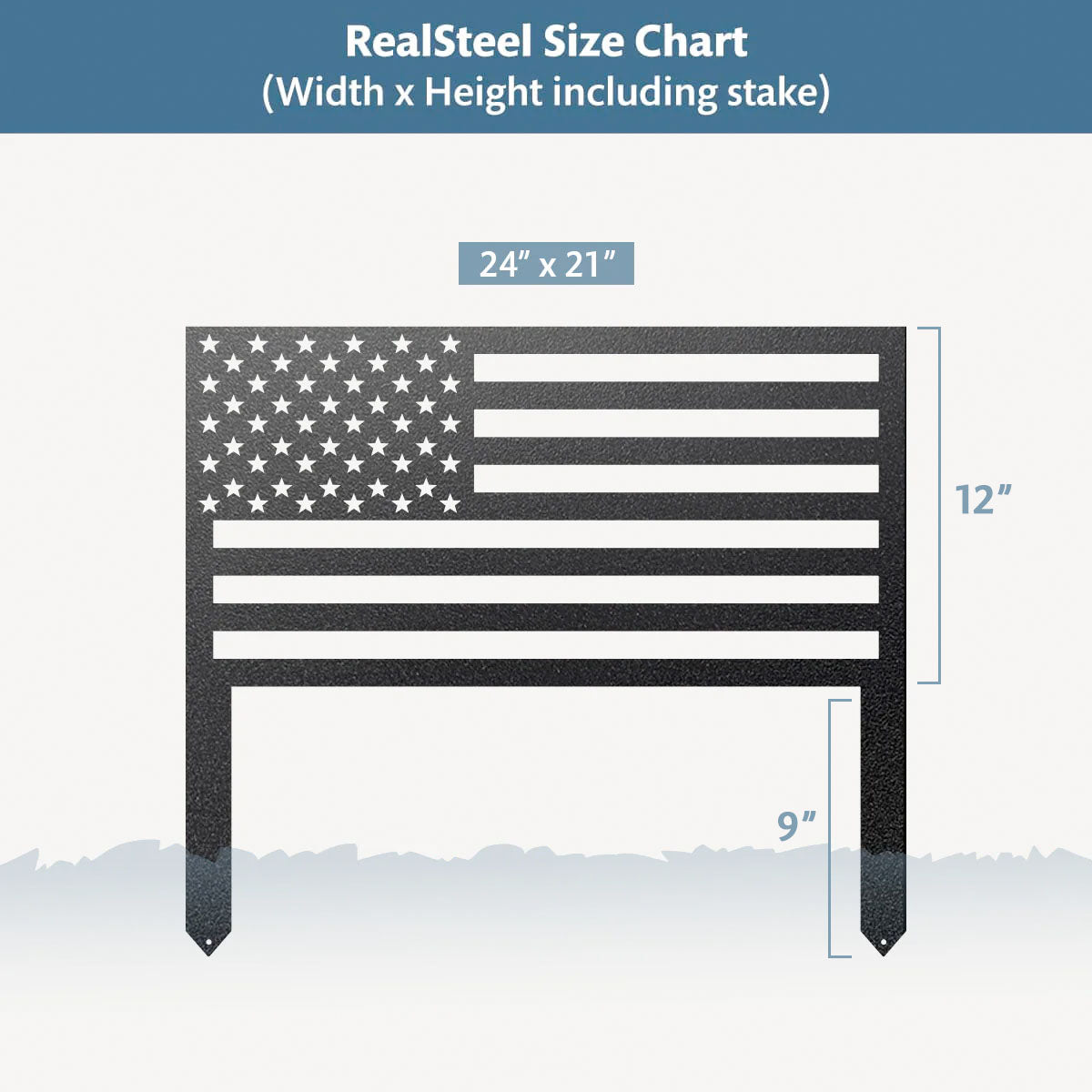 American Flag Stake - RealSteel Center