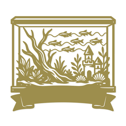 Aquarium Monogram 18" / Gold - RealSteel Center