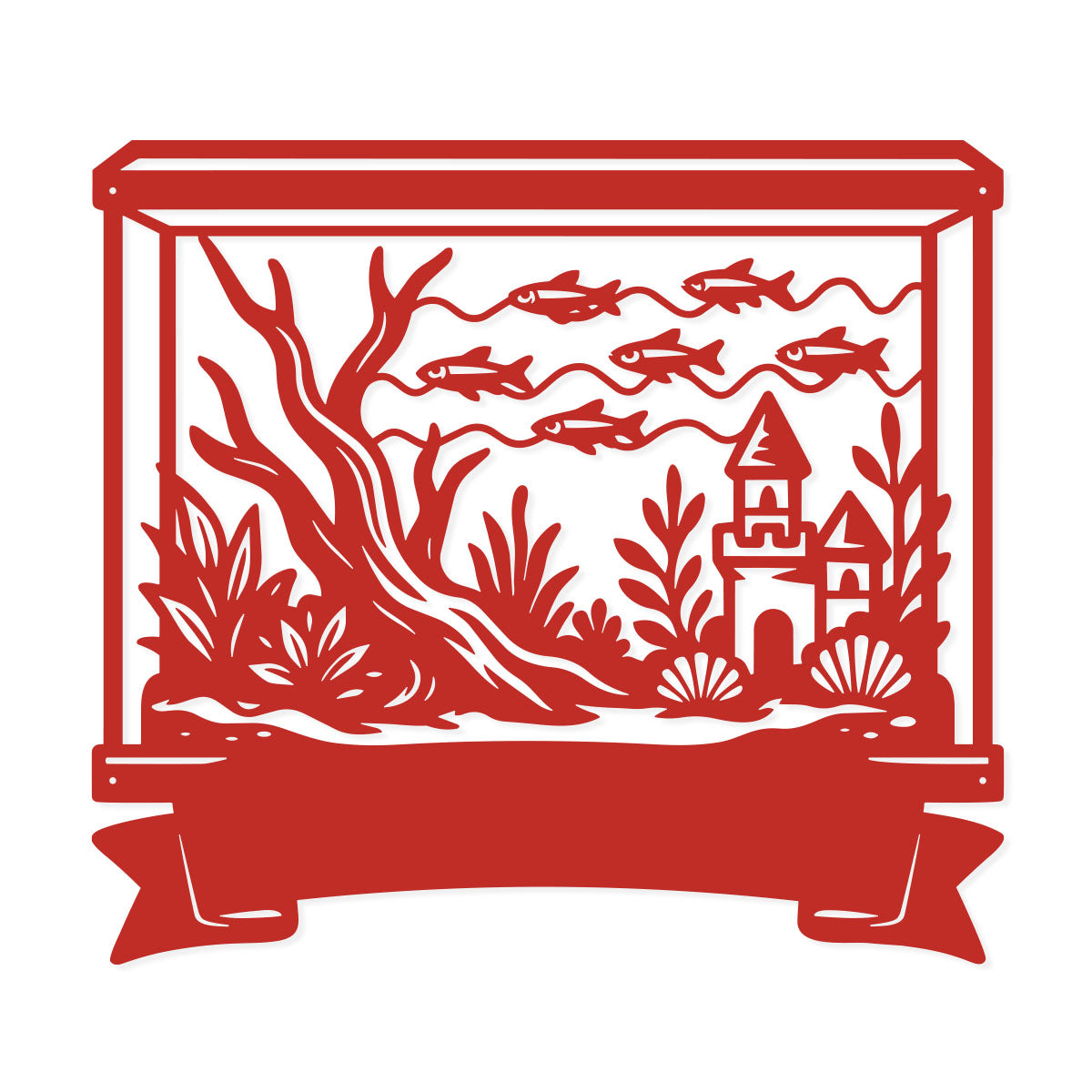 Aquarium Monogram 18" / Red - RealSteel Center