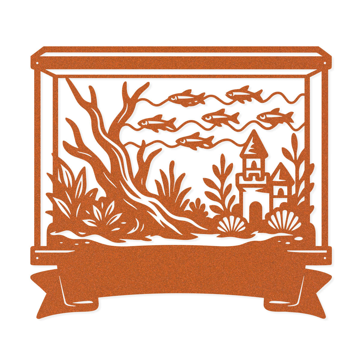 Aquarium Monogram 18" / Rust - RealSteel Center