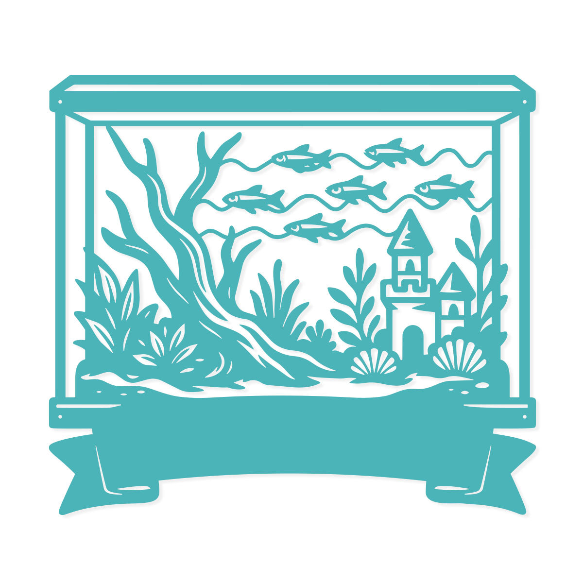 Aquarium Monogram 18" / Turquoise - RealSteel Center