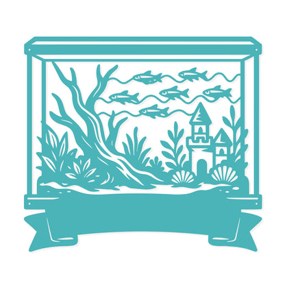 Aquarium Monogram 18" / Turquoise - RealSteel Center