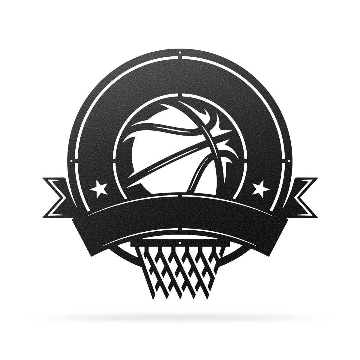 Basketball Monogram 24"x22" / Black - RealSteel Center