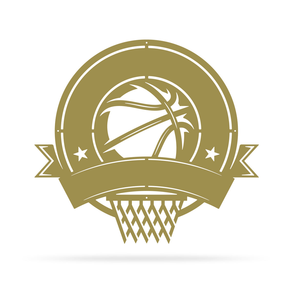 Basketball Monogram 24"x22" / Gold - RealSteel Center