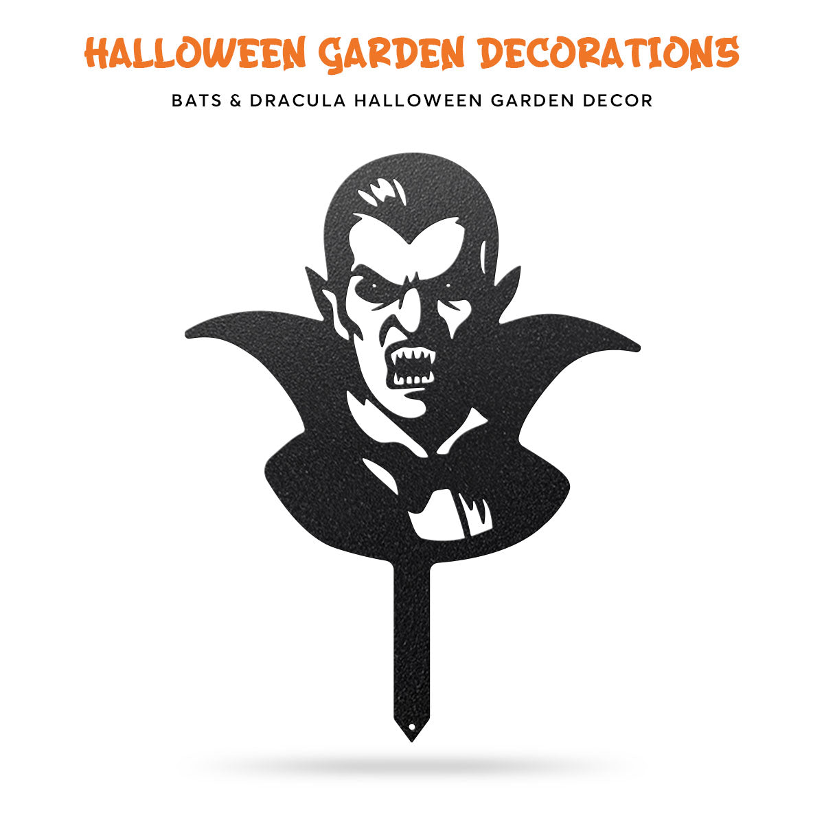 Garden Art - Bats & Dracula Halloween Garden Decor Drucala / Black - RealSteel Center