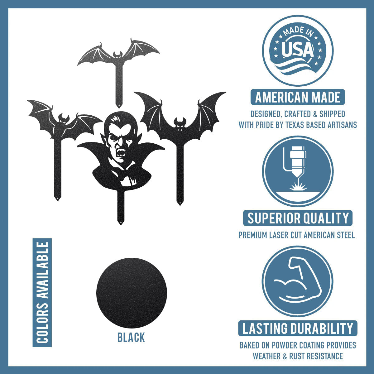 Garden Art - Bats & Dracula Halloween Garden Decor - RealSteel Center