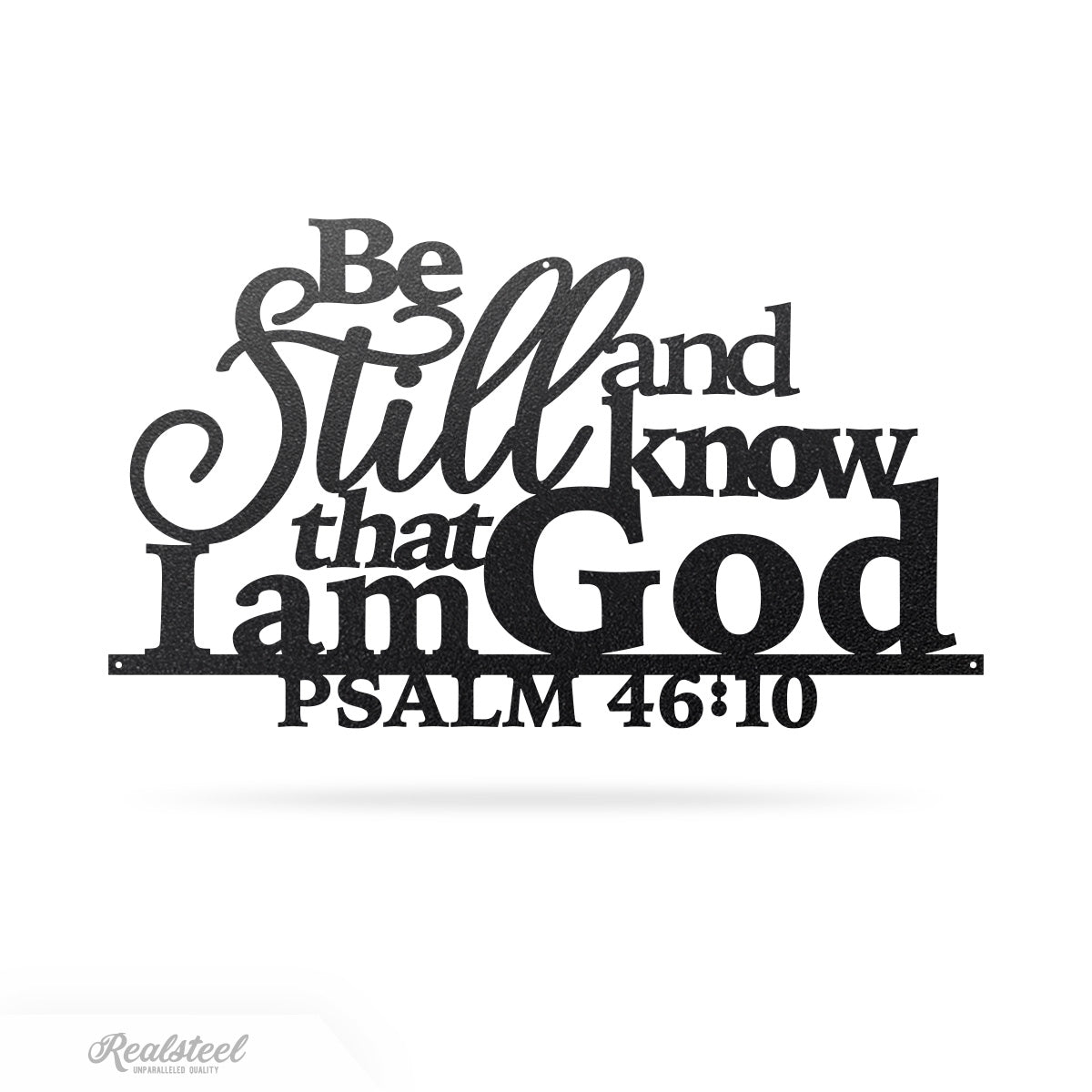 Be Still and Know Wall Art 14"x24" / Black - RealSteel Center