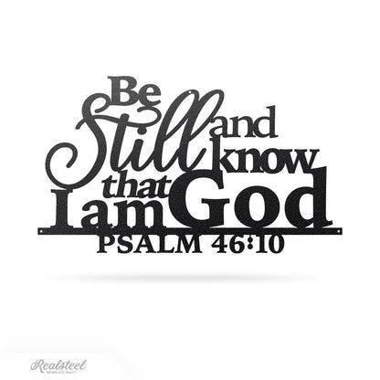 Be Still and Know Wall Art 14"x24" / Black - RealSteel Center