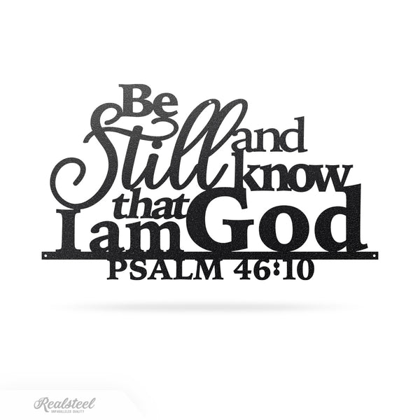 Be Still and Know Wall Art 14"x24" / Black - RealSteel Center