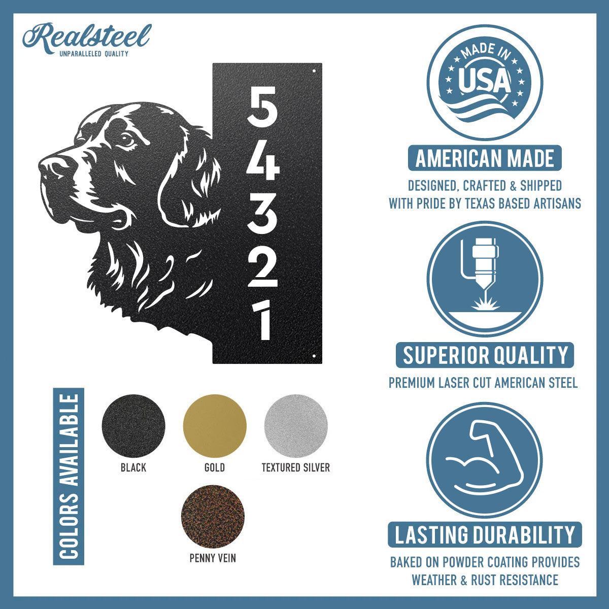 Beware of Dog Address Sign - RealSteel Center