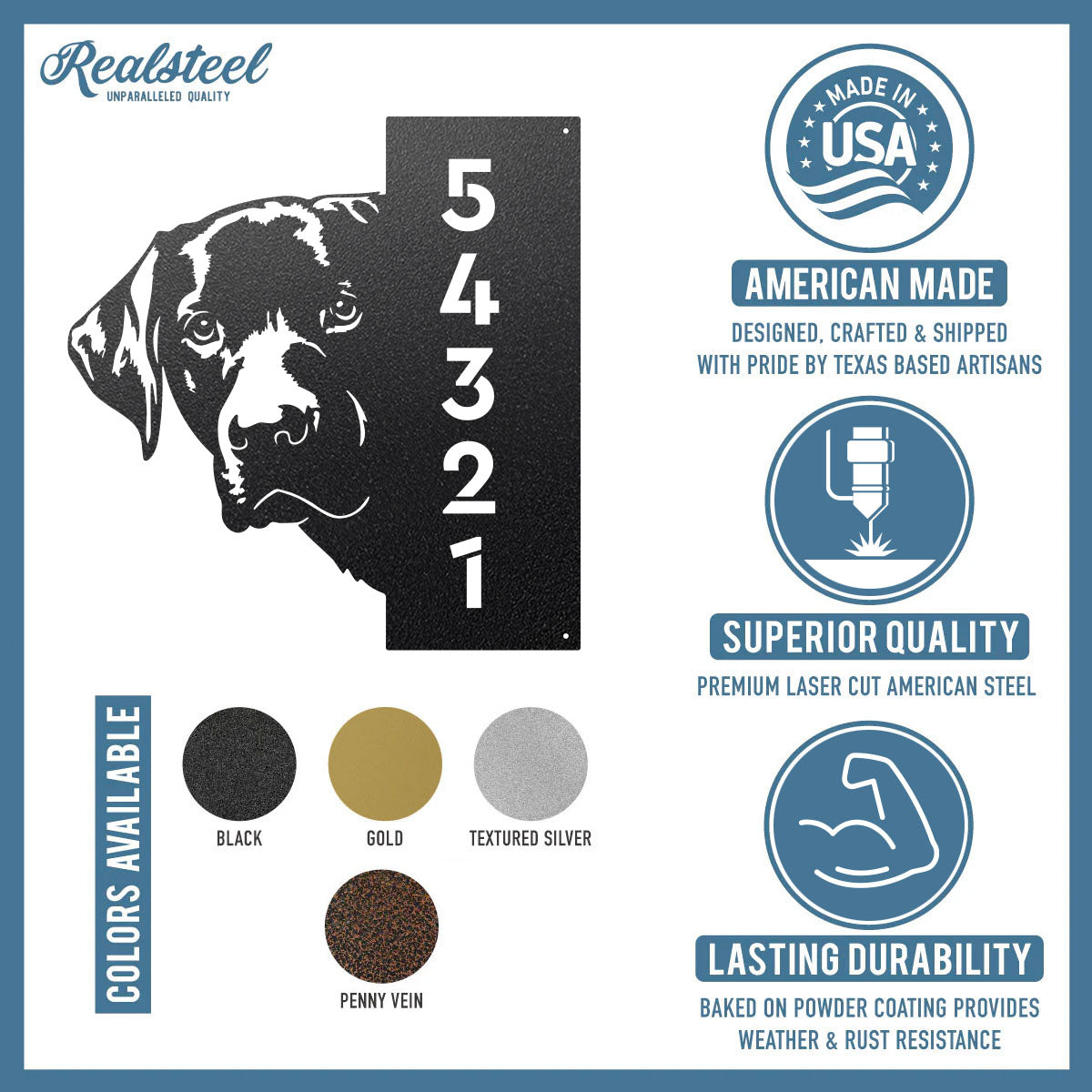 Beware of Dog Address Sign - RealSteel Center