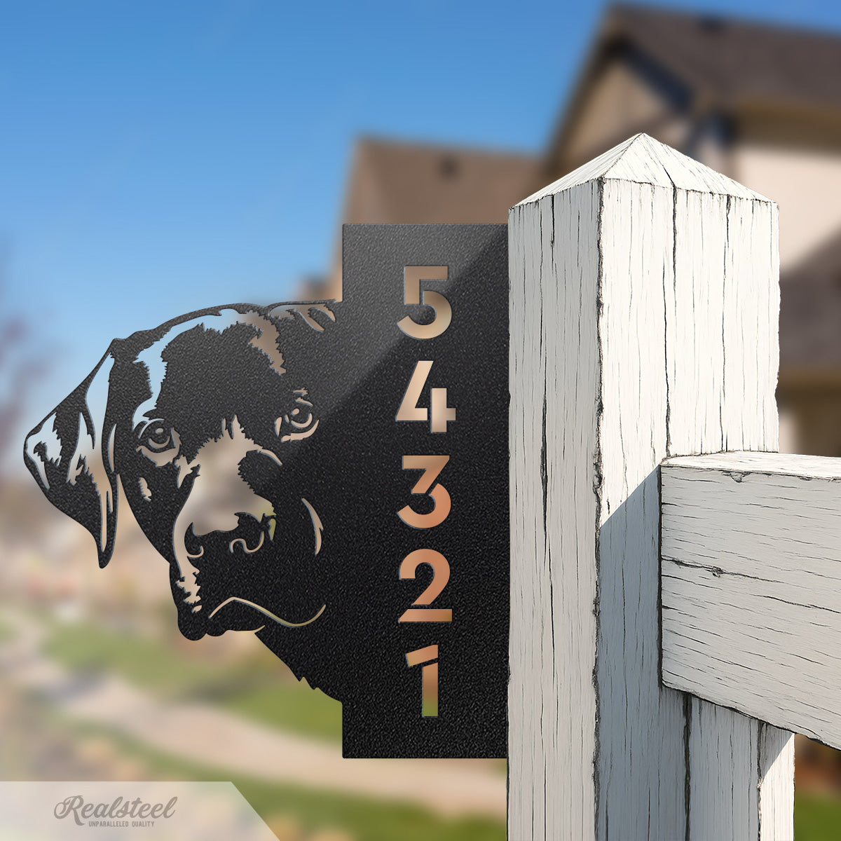Beware of Dog Address Sign - RealSteel Center