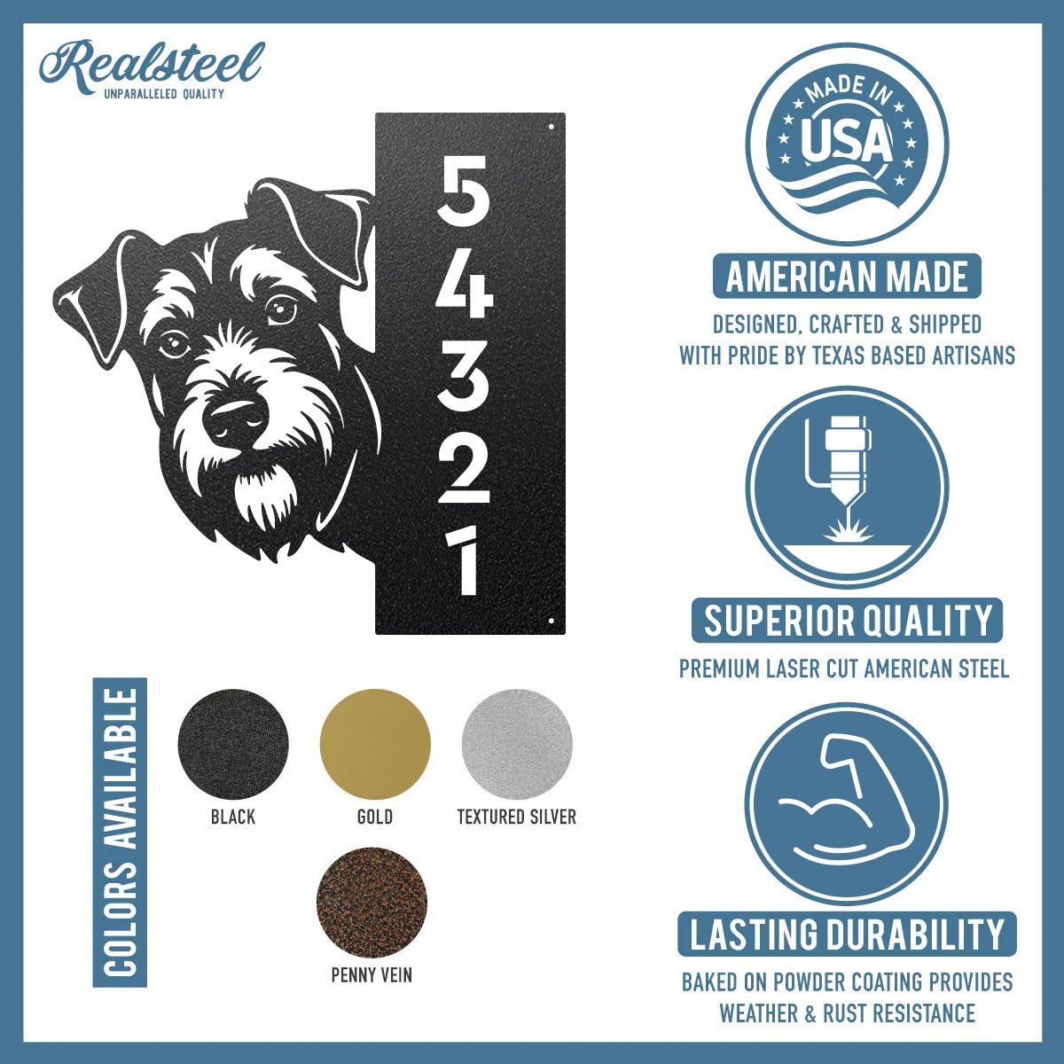 Beware of Dog Address Sign - RealSteel Center