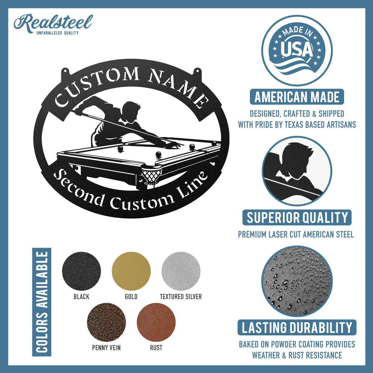 Billiard Player Monogram - RealSteel Center