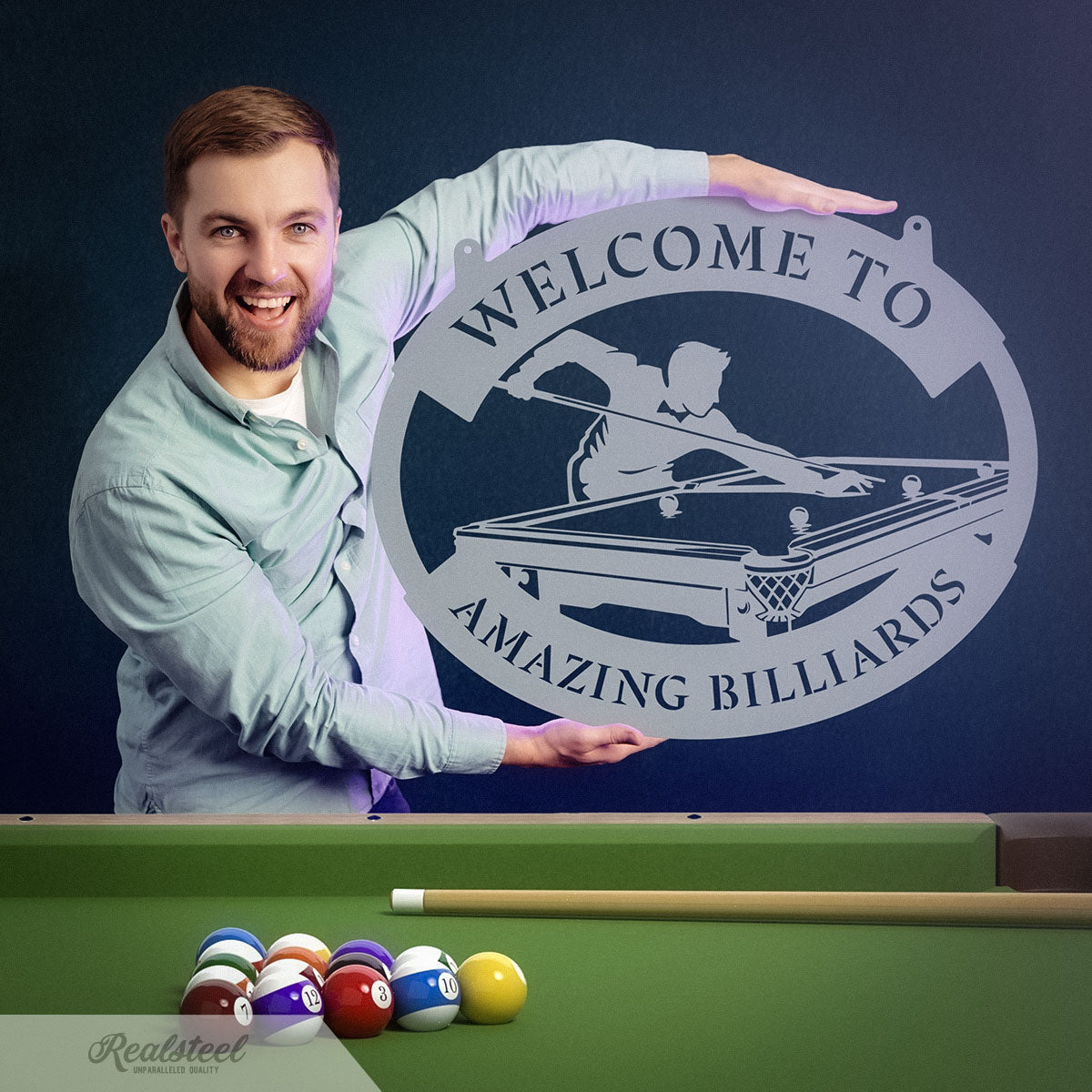 Billiard Player Monogram - RealSteel Center