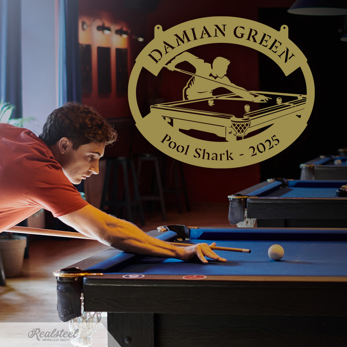 Billiard Player Monogram - RealSteel Center
