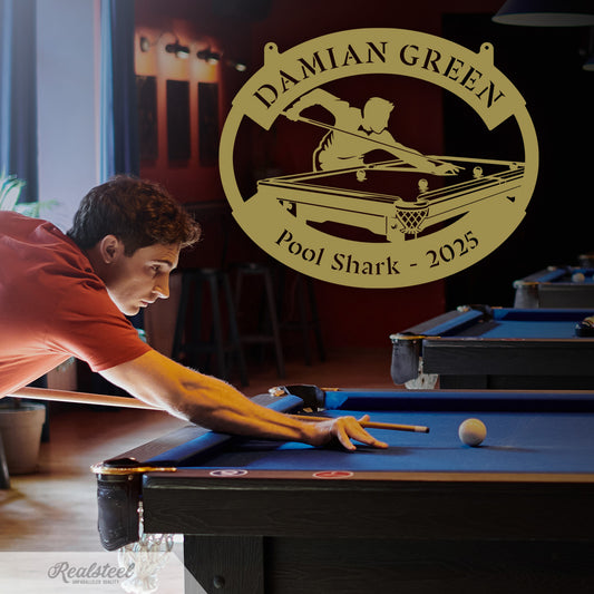 Billiard Player Monogram - RealSteel Center