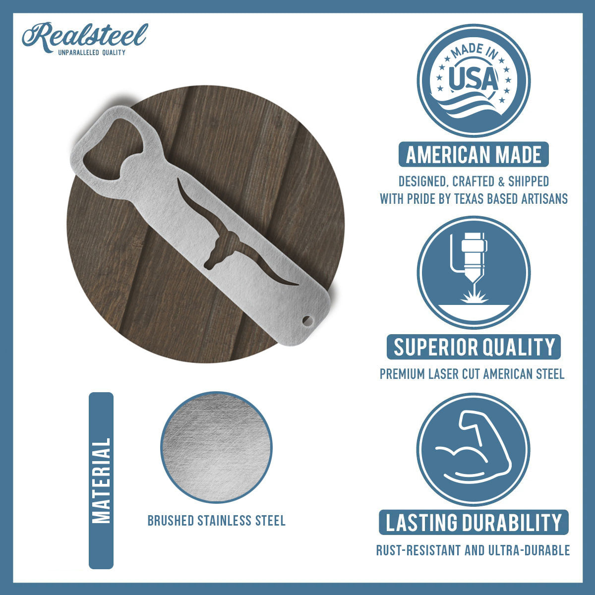 Texas-Themed Bottle Openers - RealSteel Center