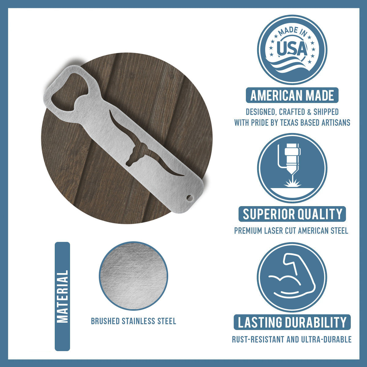 Texas-Themed Bottle Openers - RealSteel Center