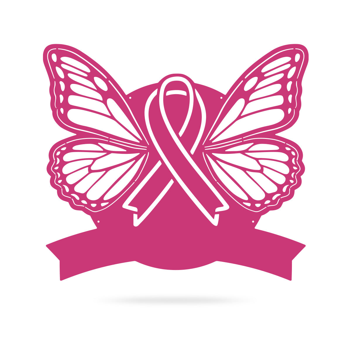 Breast Cancer Awareness Butterfly Monogram 16" x 18" / Pink - RealSteel Center
